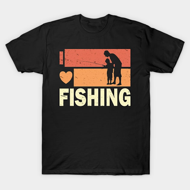 I Love Fishing Father And Son T-Shirt by POS